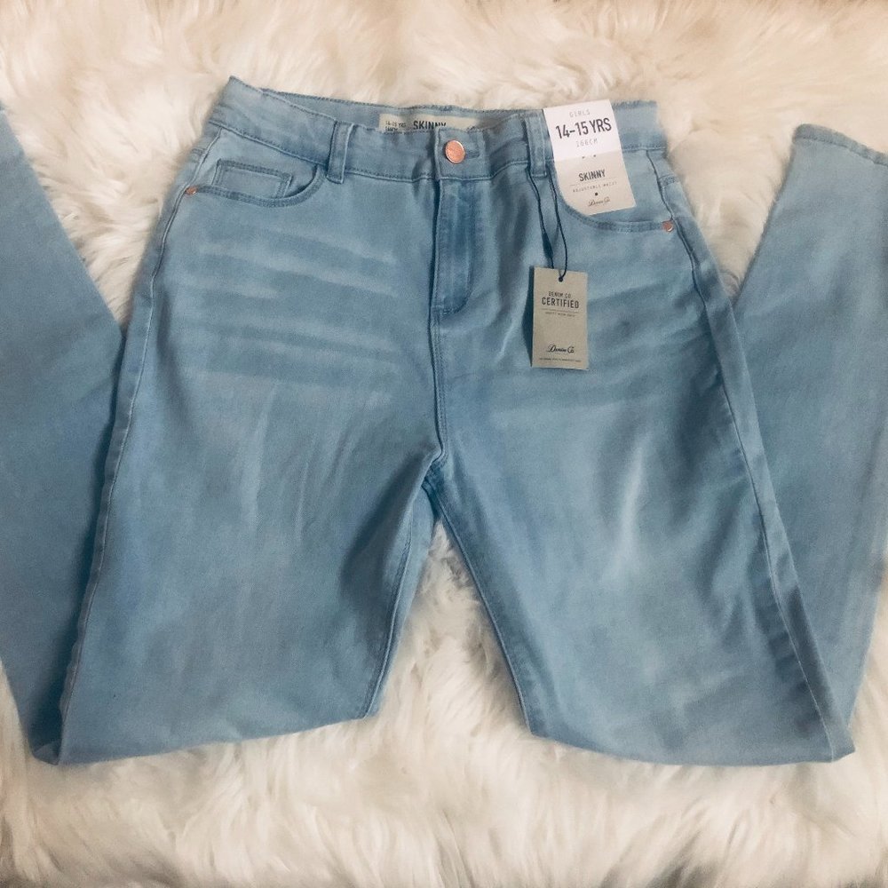 NWT Primark Girls Skinny Blue Jeans Sz 14-15 Years